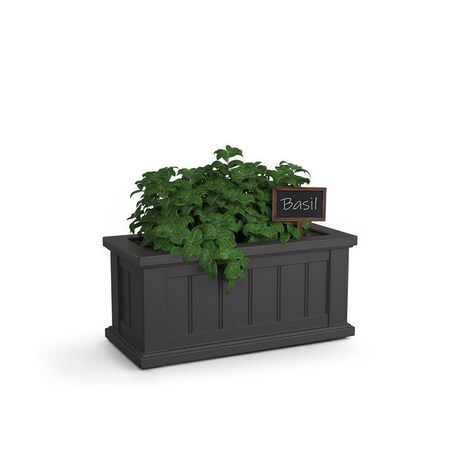 Cape Cod 24 X 11 Rectangle Planter, Graphite Grey